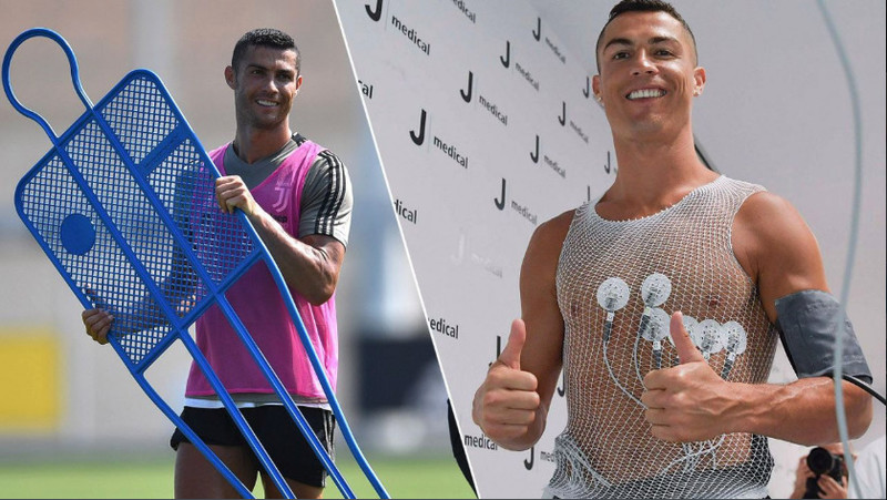 Cristiano durante las pruebas médicas tras fichar por la Juventus y en uno de sus primeros entrenamientos.